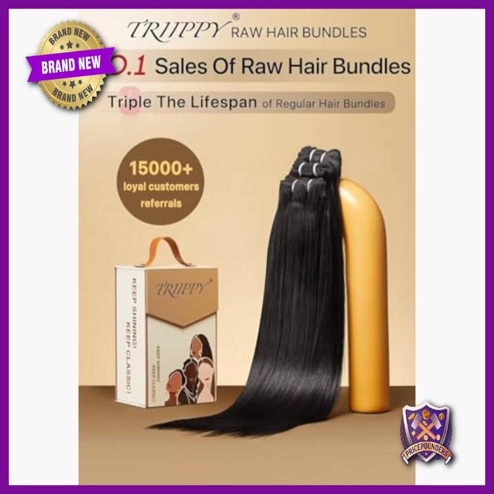 14 Inch Raw Cambodian Human Hair Bundle, Straight Sew-In Weave - Picture 3 of 6